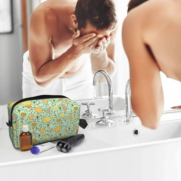 Custom Capybaras In Green Pet Travel Cosmetic Bag Women Capybara Makeup Toiletry Organizer Lady Beauty Storage Dopp Kit