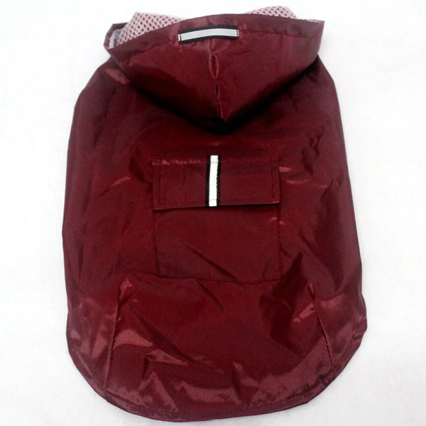 Reflective Dog Raincoat for Large Breeds, Waterproof Windproof Hooded Pet Poncho with Adjustable Straps, High Visibility