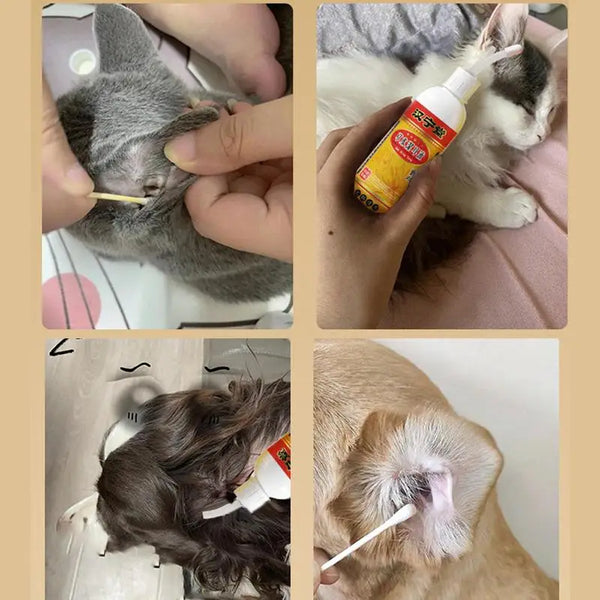 Dog Ear Cleaning Solution Pet Ear Wash Ear Cleaning Solution Drops Effective Pet Ear Care Products Itching Relief Liquid With