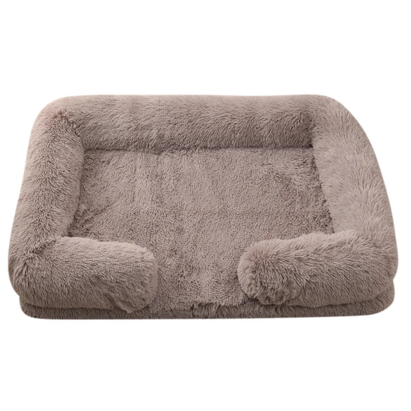 Half Surround Dog Bed Soft Square Pet Cat Sofa Full Filling Medium Pet Dog Kennel Plush Cat Cushion House