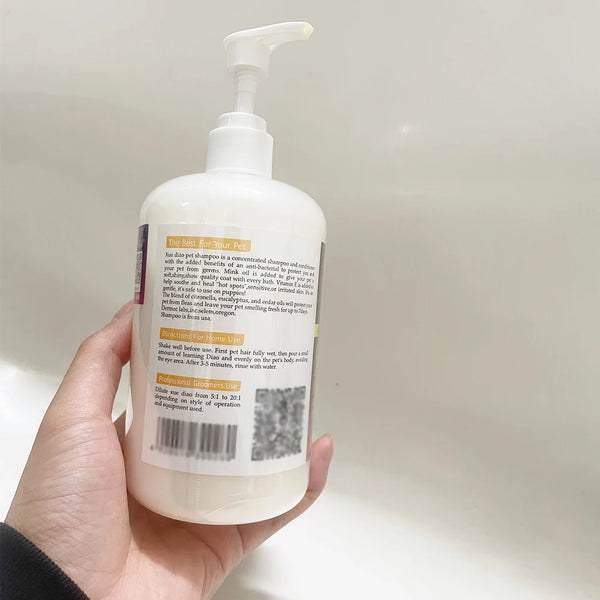 Pet Shampoo and Conditioner All Natural 4 in1 Dog Shampoo Body Wash for Puppy dog Shower Gel Pet Friendly Formula 17oz
