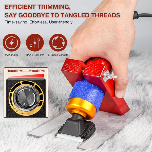 200W Electric Scissors, Home Carpet Tufting Scissors, DIY Trimming Tools, 100V-240V Electric Pet Scissors,Low Noise Dog Clippers