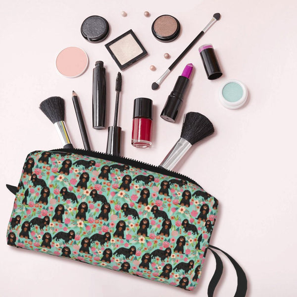 Custom Travel Cavalier King Charles Spaniel Toiletry Bag Portable Pet Dog Makeup Cosmetic Organizer for Women Storage Dopp Kit