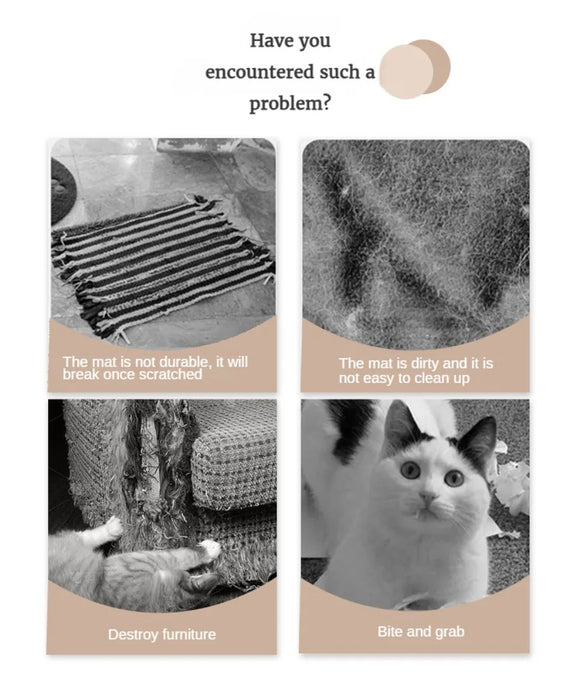 Cat Scratch Protector with Selfadhesive Freeform Cutting Carpet Mat Cat Scratch Protection Furniture Pet Training Sofa Protector