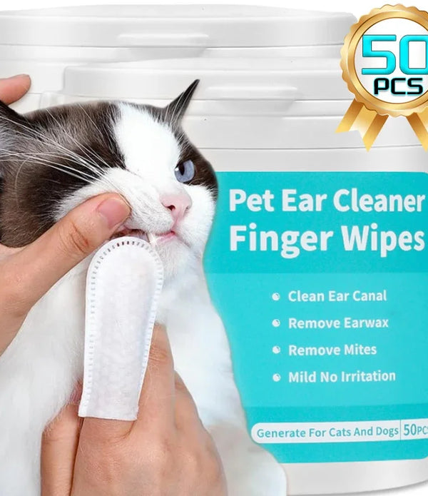 Pet Cleaning Wipes Disposable Eye Cleaning Wipes Teeth Ear Care Fingertips Cat Dog Mite Cleaning Fingertips Towels Pet Products