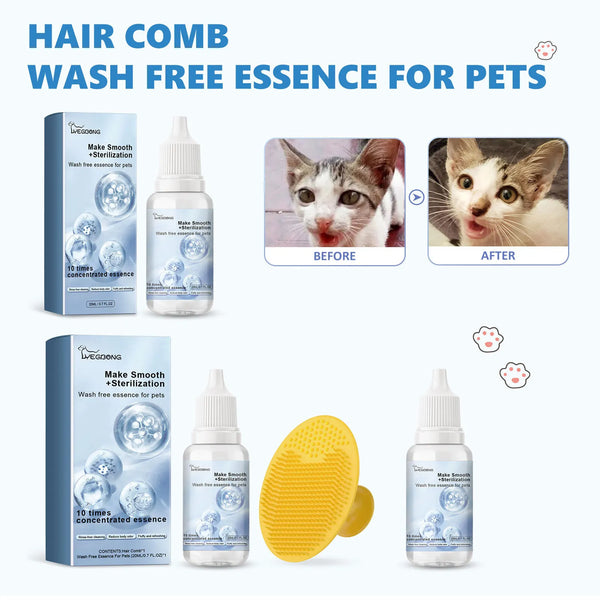 Pet Wash Free Essence Dog Body Wash Hair Softening Removing Dirts Mites Deodorizing Reduce Itching Moisturizing aseo para perros