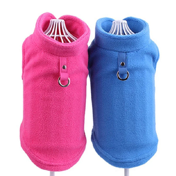 Fleece Winter Pet Clothes Puppy T-Shirt Small Dogs Yorkshire Chihuahua French Bulldog Poodle Cat Vests Warm Weather Apparel