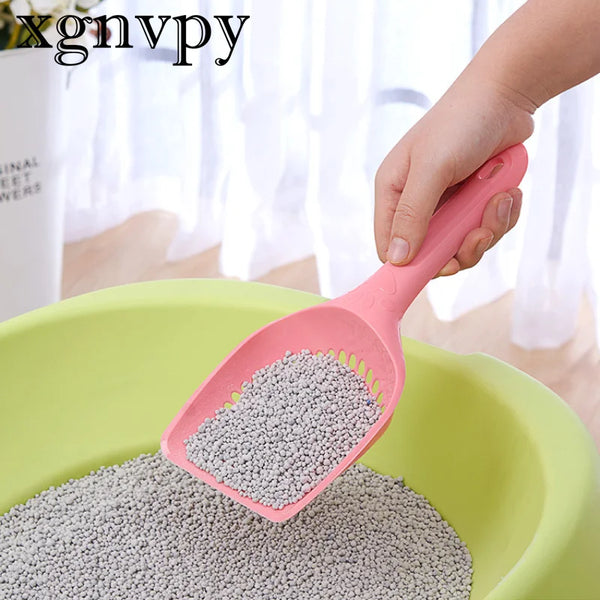 xgnvpy Durable Thick Cat Litter Shovel Scoop Waste Tray Cleaning Tool Plastic Cat Sand Toilet Cleaner Spoon for Pet Hygiene