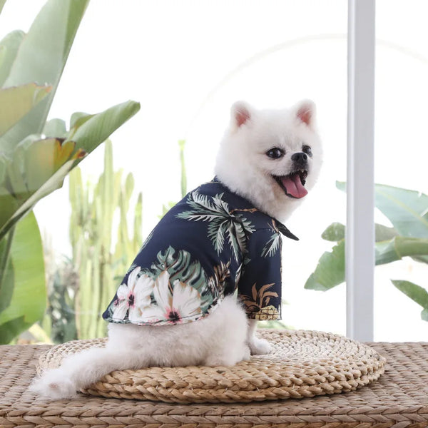 Hawaiian Beach Style Dog T-Shirts Thin Breathable Summer Dog Clothes for Small Dogs Puppy Pet Cat Vest Chihuahua Yorkies Poodle