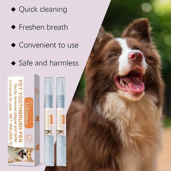 Pet Teeth Cleaning Tools Pet Grooming Toothbrush Cleaning Scraper Pen Tartar Dog Remover Dental Kit Stain Cleaning Tartar A7Z4