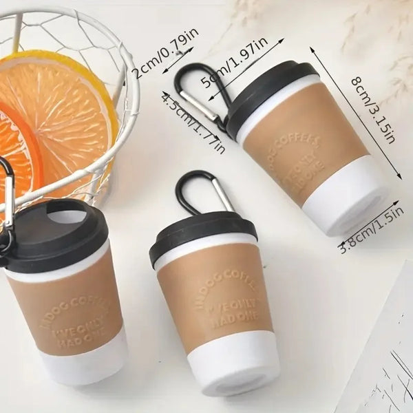 COFFEE Portable Dog Poop Bag Holder Trash Bags Dispenser Coffee Cup-shaped