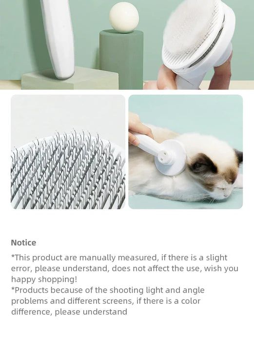 1Pc Cat Comb Hair Removal Pet Magic Comb One Click Floating Hair Removal Cat Dog Universal Cleaning Beauty Supplies