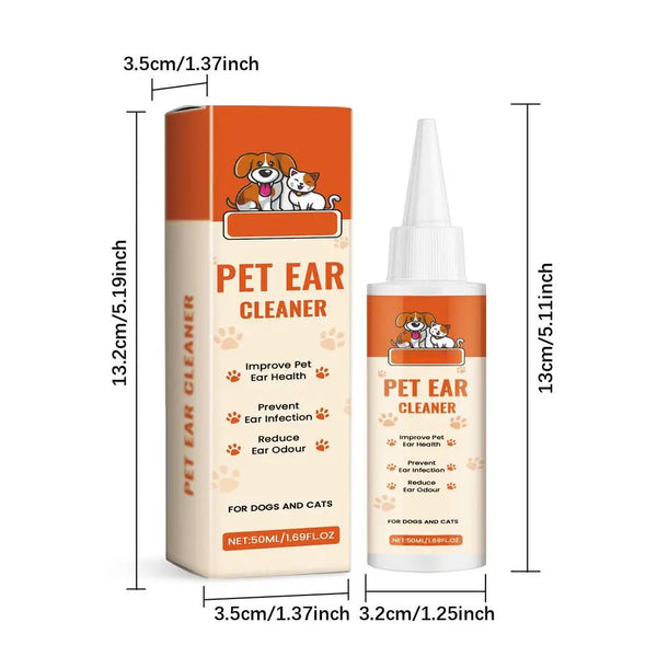 Ear Solution For Dogs Dog Cat Ear Cleaner Wash Odor Remover Itch Relief Gentle Formula Care Liquid Pet Supplies For Soothing