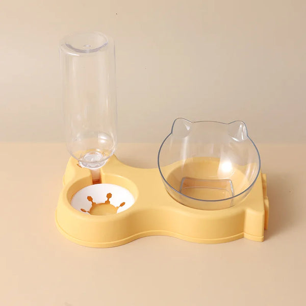 Pet dog and cat food bowl automatic feeder all-in-one dog and cat food bowl and drinking fountain drinking bowl