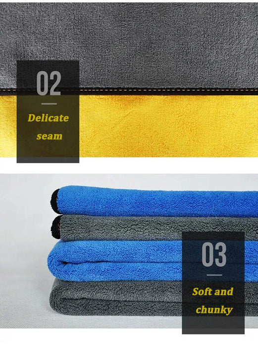 Soft Coral Fleece Pet Towel Puppy Cat Bath Absorbent Quick-Drying Bath Towels Thickened Double-Sided Cleaning Towel Pet Supplies