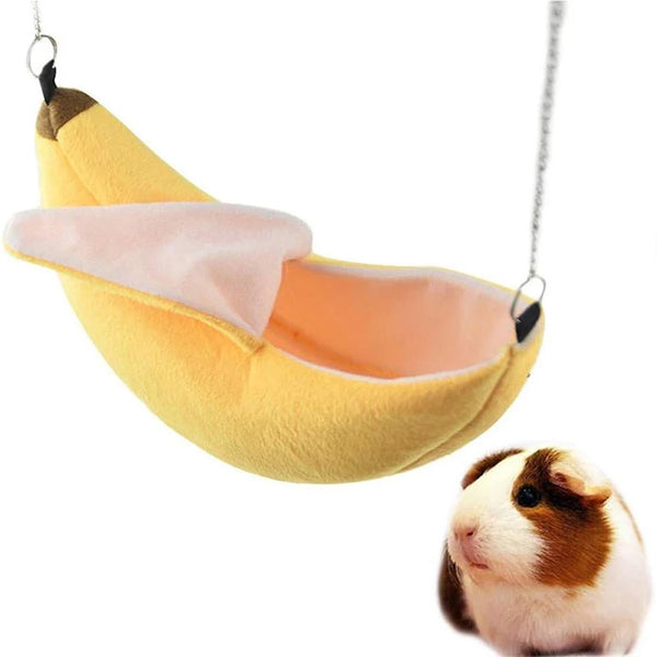 Hamster Hang House Hammock Banana Design Small Animal Cotton Cage Sleeping Nest for Small Pet Bed Small Hamster Toy Cage Swing