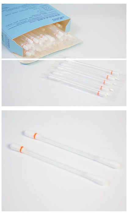 50pcs Pet Ear Cleaning Dry-Wet Swab Ear Stain Remover Cleaning Individual Pack Dogs Cats Ear Care Microtubule Flow Swab Product