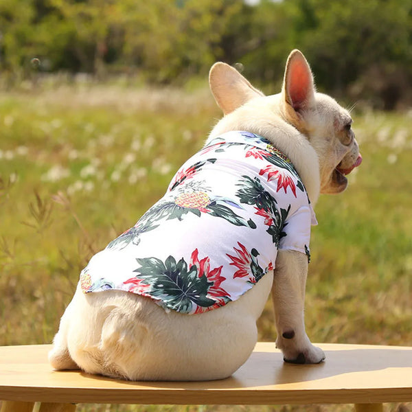 Hawaiian Floral Style pet Clothes Fashion Casual Summer Beach T-Shirts