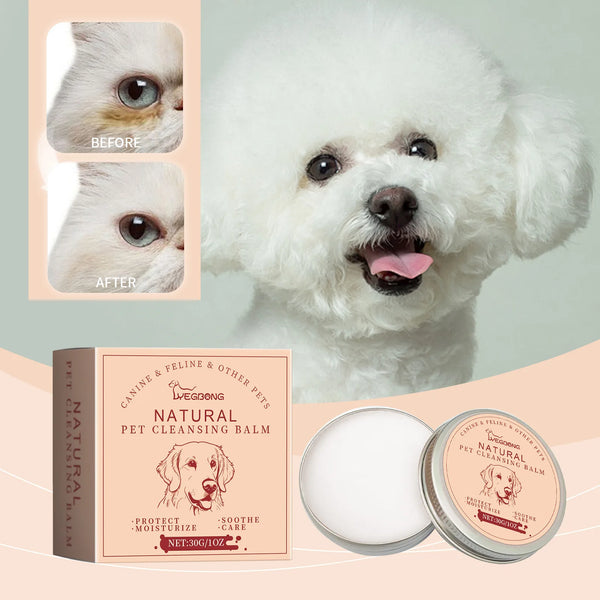 30g Tear Stain Remover for Pets - Gentle Eye Care and Cleaning Cream with Tea Tree Oil for Cats and Dogs