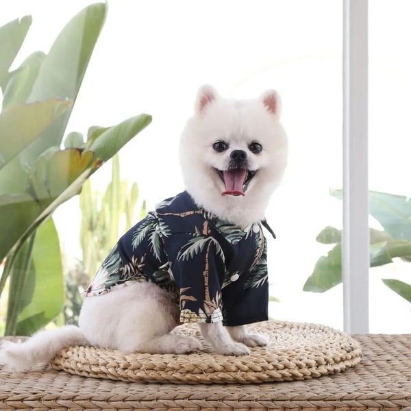 Hawaiian Floral Style pet Clothes Fashion Casual Summer Beach T-Shirts
