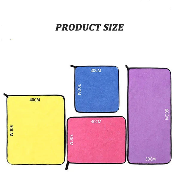 Soft Coral Fleece Pet Towel Puppy Cat Bath Absorbent Quick-Drying Bath Towels Thickened Double-Sided Cleaning Towel Pet Supplies