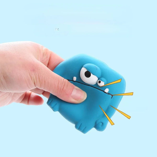 Dog Chew Toy Pet Squeaky Ball Toy Teeth Care Cartoon Big Eye Monster Rubber Latex Interactive Trainning Puppy Pet Dog Supplies