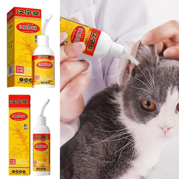 Dog Ear Cleaning Solution Pet Ear Wash Ear Cleaning Solution Drops Effective Pet Ear Care Products Itching Relief Liquid With