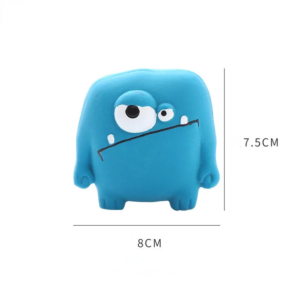 Dog Chew Toy Pet Squeaky Ball Toy Teeth Care Cartoon Big Eye Monster Rubber Latex Interactive Trainning Puppy Pet Dog Supplies