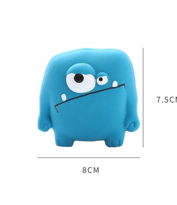 Dog Chew Toy Pet Squeaky Ball Toy Teeth Care Cartoon Big Eye Monster Rubber Latex Interactive Trainning Puppy Pet Dog Supplies