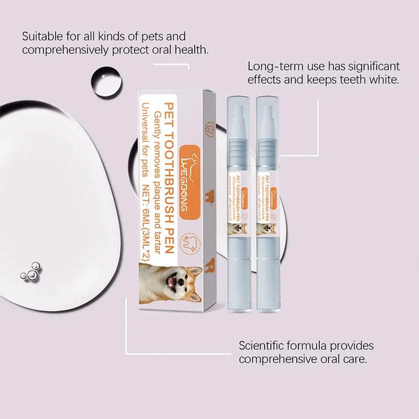 Pet Teeth Cleaning Tools Pet Grooming Toothbrush Cleaning Scraper Pen Tartar Dog Remover Dental Kit Stain Cleaning Tartar A7Z4