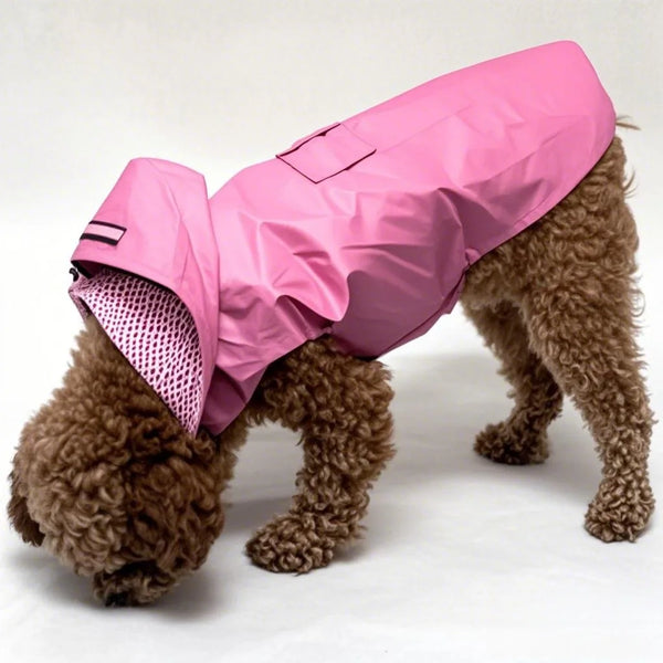Reflective Dog Raincoat for Large Breeds, Waterproof Windproof Hooded Pet Poncho with Adjustable Straps, High Visibility