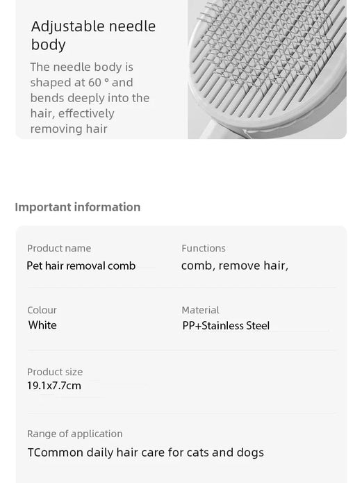 1Pc Cat Comb Hair Removal Pet Magic Comb One Click Floating Hair Removal Cat Dog Universal Cleaning Beauty Supplies