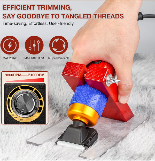 200W Electric Scissors, Home Carpet Tufting Scissors, DIY Trimming Tools, 100V-240V Electric Pet Scissors,Low Noise Dog Clippers