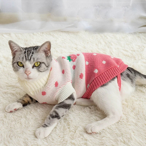 Christmas Cat Sweater Winter Warm Pet Costume for Cats Kedi katten Sphynx Clothing Mascotas Clothes for Dog Animals ropa de gato