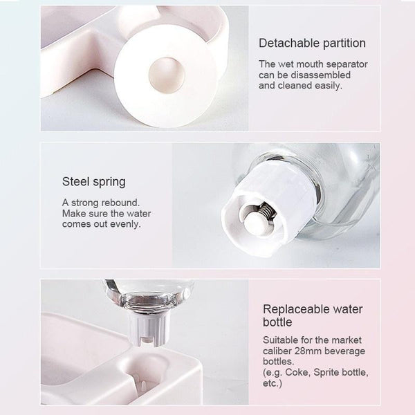 500ml Pet Automatic Feeder Small Bowl Drinkable Portable Cat and Dog Food Bowl Living Room Bedroom Pet Products  Pet Items