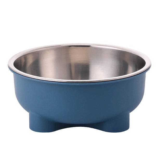 A Stainless Steel Pet Dog Bowl Anti Slip Four-Legged Solid Color Dog Bowl and Cat Bowl Easy To Clean for Indoor and Outdoor Use