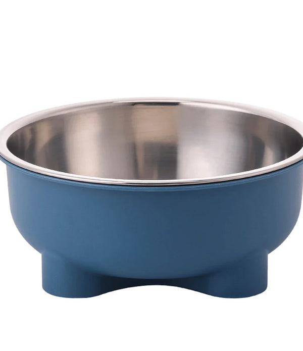 A Stainless Steel Pet Dog Bowl Anti Slip Four-Legged Solid Color Dog Bowl and Cat Bowl Easy To Clean for Indoor and Outdoor Use