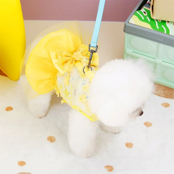 Sweet Summer Pet Princess Clothing Dog Dress for Dogs Skirt Wedding York Chihuahua Poodle for Dogs Skirts Cat Apparel