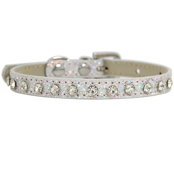 Super Shining Diamond Rhinestone Cat Collar Puppy Baby Dog Cat Collar Leather Strap Kitten Accessories Adjustable Cat Necklace