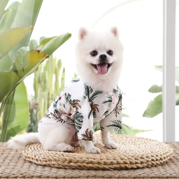 Hawaiian Floral Style pet Clothes Fashion Casual Summer Beach T-Shirts