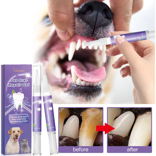 Pet Oral Repair Gel Deep Cleaning Dog Cat Teeth Stain Whitening Teeth Tartar Removing Bad Breath Oral Cleaning Care