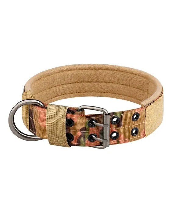 1pc Medium To Large Nylon Tactical Pet Dog Collar - Adjustable And Durable, Suitable For Medium And Large Dogs.