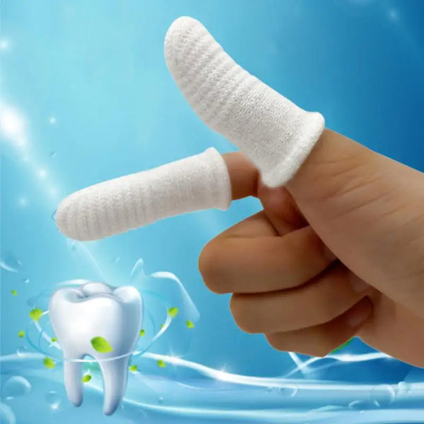 2-12pcs Pet Two-finger Brushing Finger Cots Puppy Teeth Oral Cleaning Tool Kitten Finger Toothbrush Pets Care Accessories Supply