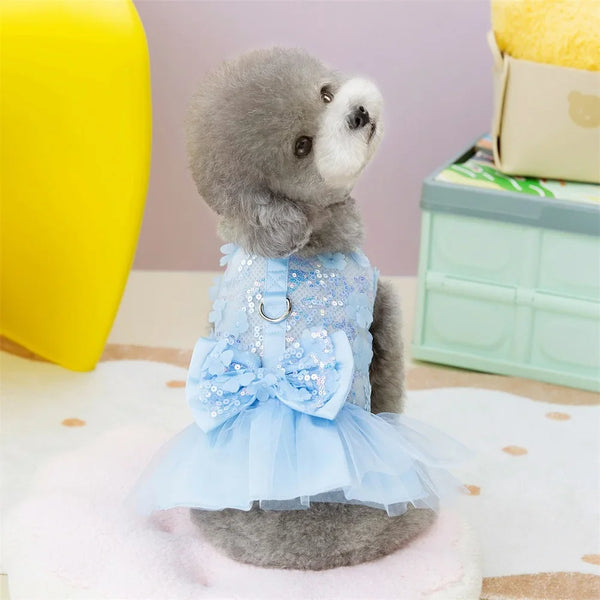 Sweet Summer Pet Princess Clothing Dog Dress for Dogs Skirt Wedding York Chihuahua Poodle for Dogs Skirts Cat Apparel