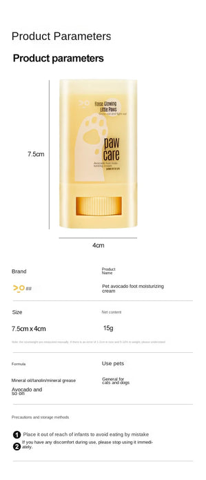 Pet Paw Balm Cracked Feet Cream Dog Cleanser Moisturizer Cat Foot Care Foot Cream