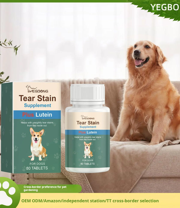 Tear tablets for dogs Gentle cleaning pet dog tear marks eye dirt eye care cleaning plate