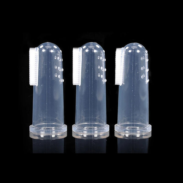 2-12pcs Pet Two-finger Brushing Finger Cots Puppy Teeth Oral Cleaning Tool Kitten Finger Toothbrush Pets Care Accessories Supply