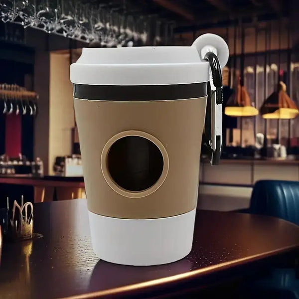 COFFEE Portable Dog Poop Bag Holder Trash Bags Dispenser Coffee Cup-shaped