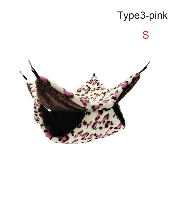 Hammock For Rats Double Thick Plush Warm Bed For Hamster House Nest Sleeping Bag Hanging Tree Beds Pet Rat Squirrel Hamster Nest
