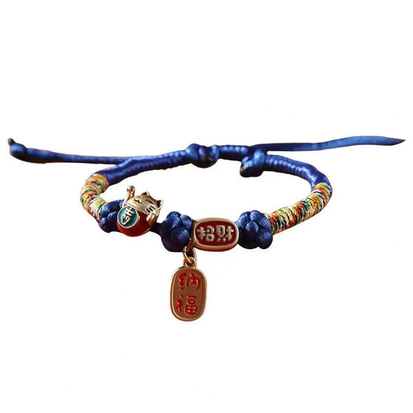 Chic  Pet Collar Comfy Chinese Style Lucky Small Dog Puppy Cat Choker Braided Soft Pet Necklace for Daily